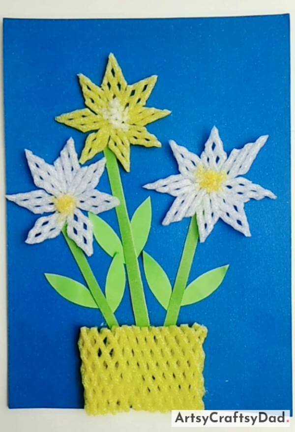 Simple Fruit Foam Flower Vase Craft For Kids