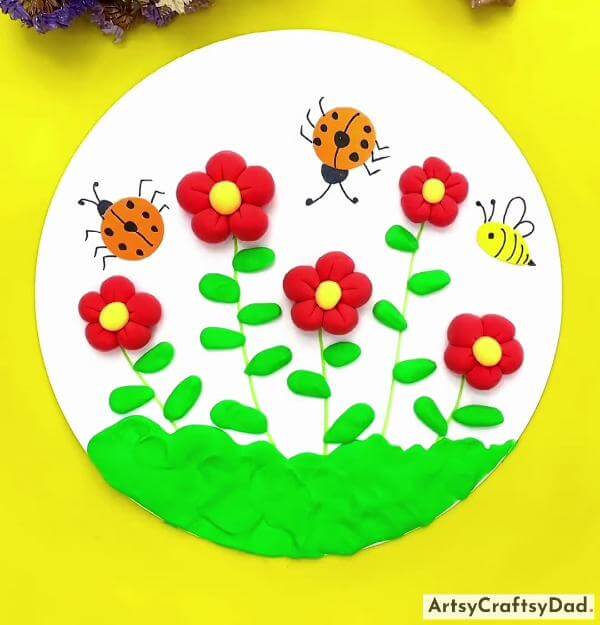 Adorable Clay Flower Garden Craft for Kids 