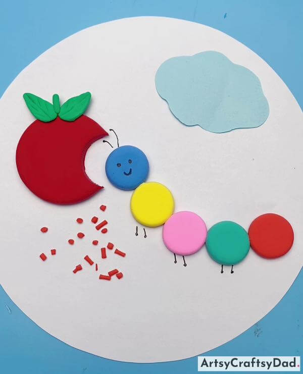 Adorable Colorful Clay Caterpillar Craft for Kids 