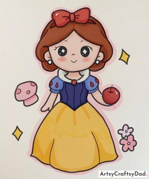 Adorable Girl Cartoon Character For Kids