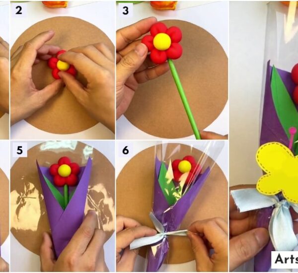 Amazing Clay Flower Bouquet Craft Tutorial For Kids