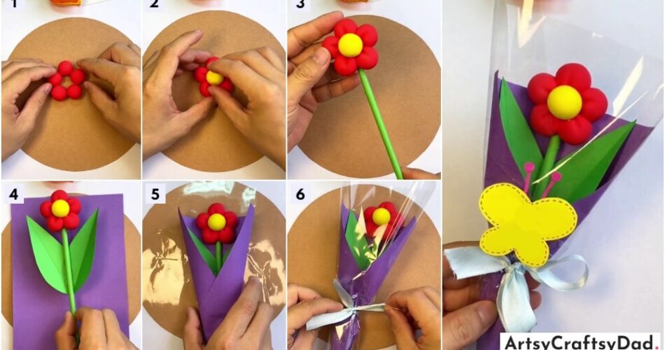 Amazing Clay Flower Bouquet Craft Tutorial For Kids
