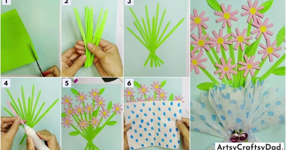 Amazing Paper & Tissue Bouquet Craft Tutorial For Kids