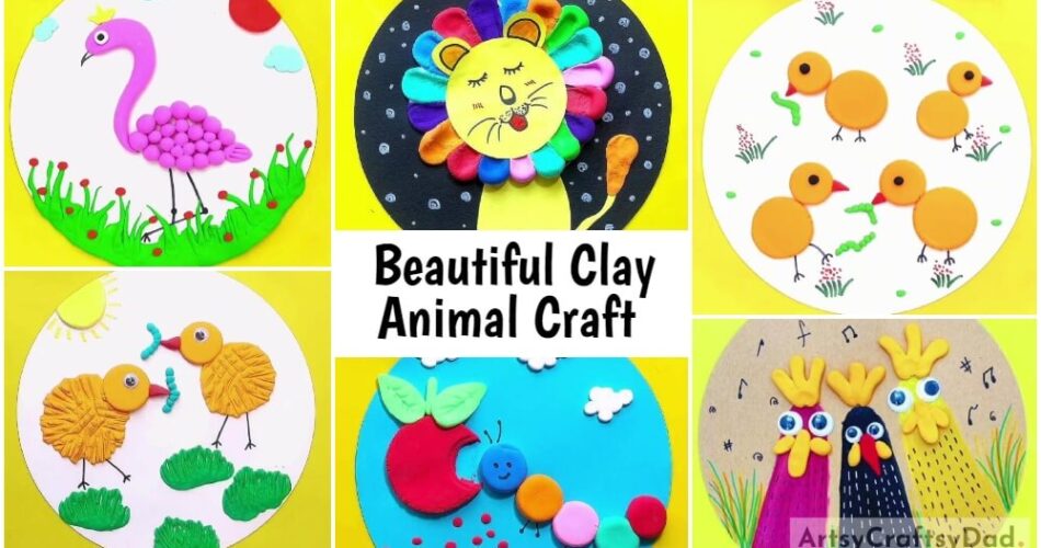 Beautiful Clay Animal Craft for kids at home