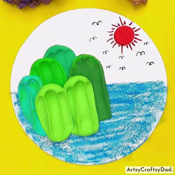 Beautiful Clay Cactus Craft for Children 