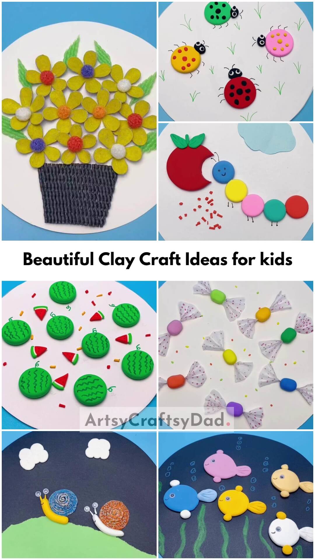 Beautiful Clay Craft Ideas for kids with Parents