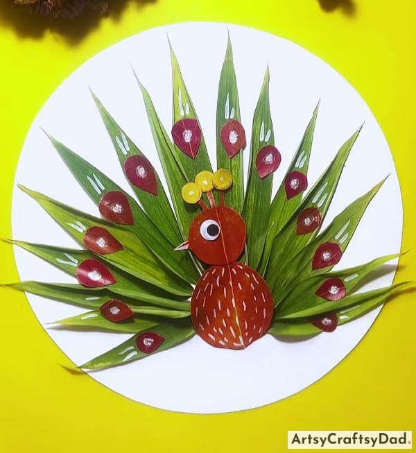 Beautiful Leaf Peacock Art Ideas for Kids 