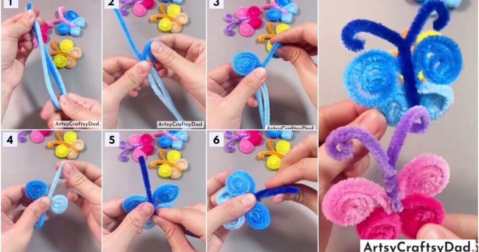 Beautiful Pipe Cleaner Butterfly Craft Tutorial For Kids