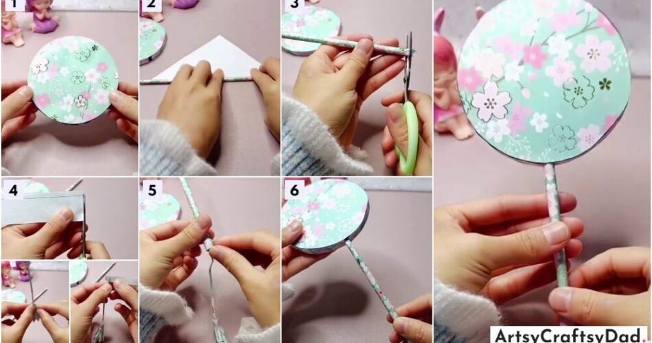 Circular Traditional Hand Fan: Origami Paper Craft tutorial