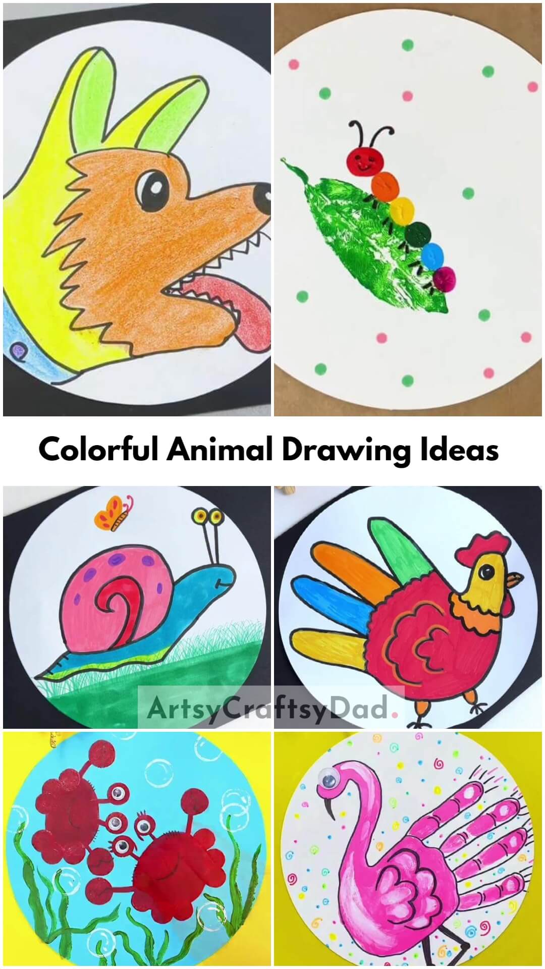 Colorful Animal Drawing Ideas for Children