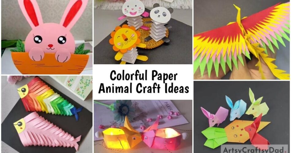 Colorful Paper Animal Craft Ideas for Children