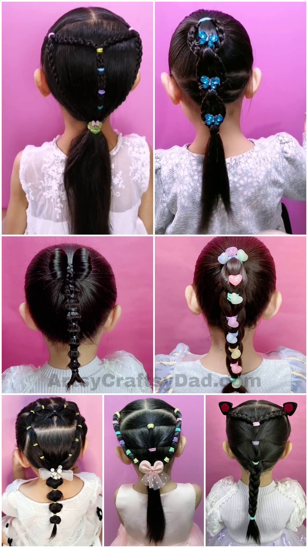 Creative Braids Hairstyle for Kindergarten