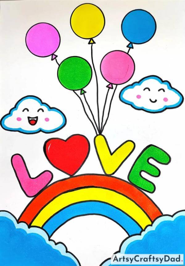 Creative Colorful Balloon Drawing Ideas For Kids