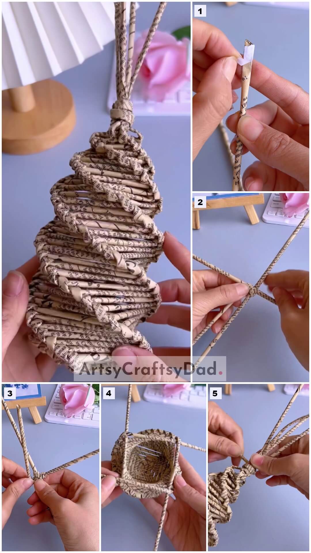 Creative Newspaper Craft Tutorial for Kids