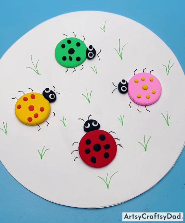 Cute Colorful Clay Bugs Craft for Toddler 