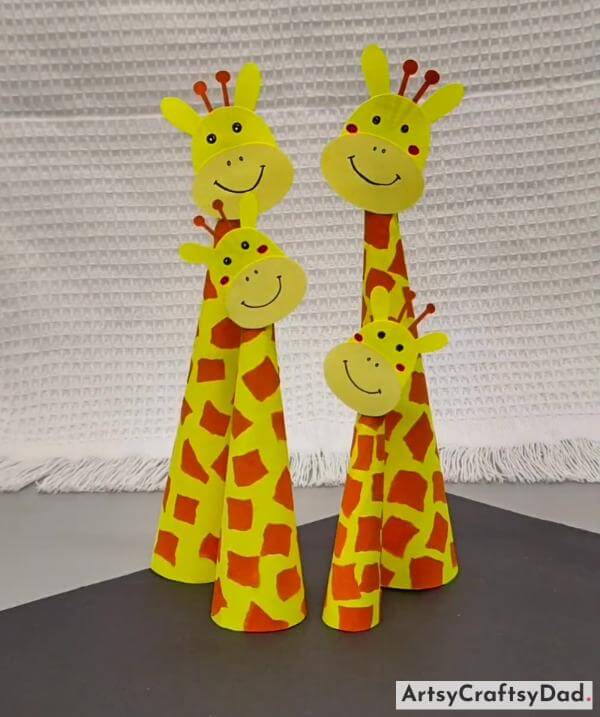 DIY Paper Giraffe Craft Idea For Kids 