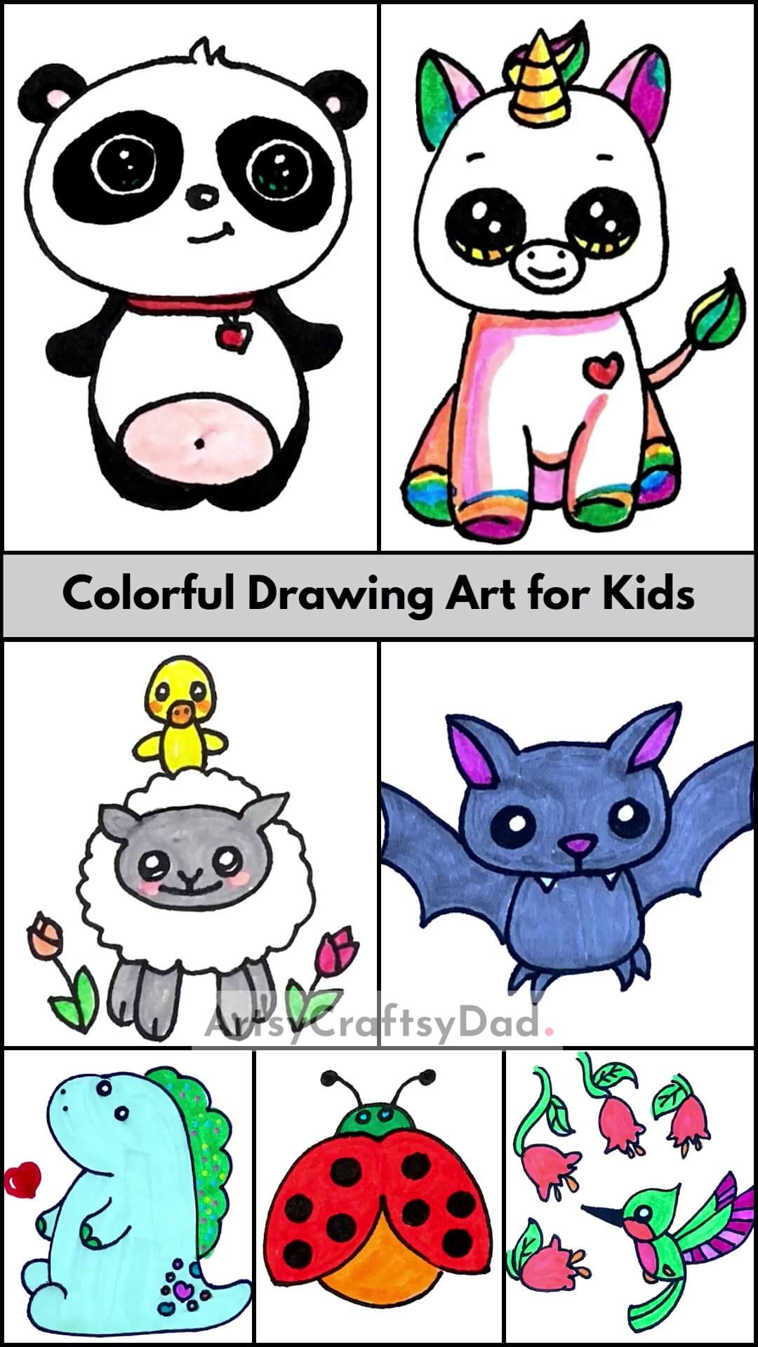 Easy Colorful Drawing Art for Kids