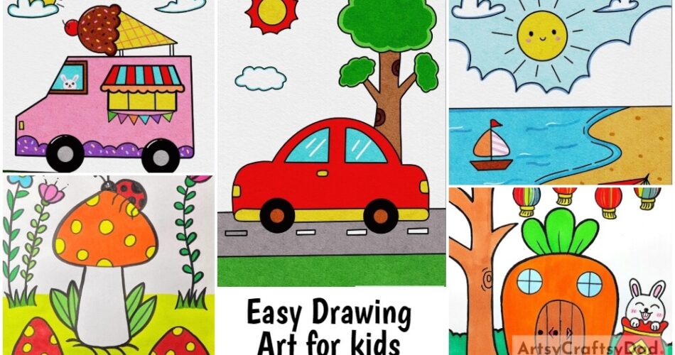 Easy Drawing Art for kids at home