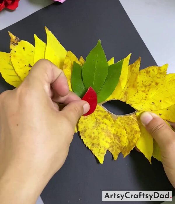 Use A Red Fallen Leaves