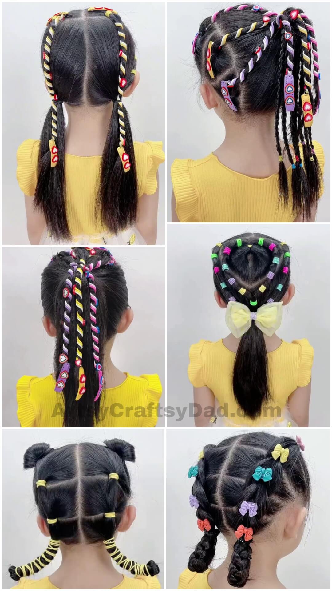 Easy Long Hair Braided Hairstyle for Kids