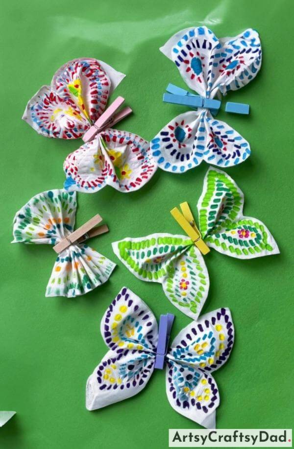 Easy Recycled Tissue Paper Butterfly Craft for Kids