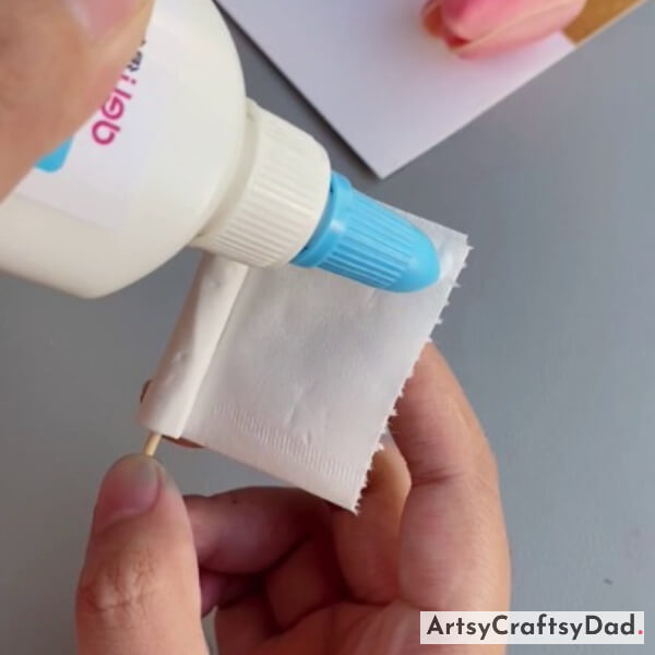 Applying The Glue To The Tissue
