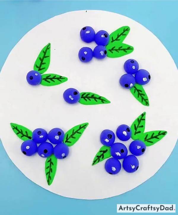 Easy To Make Clay Blueberry Craft For Children