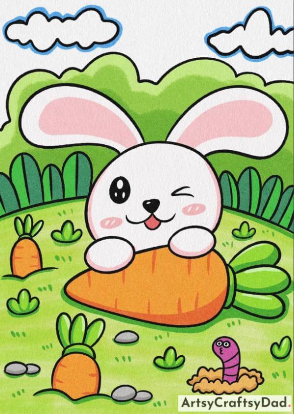 Fun To Make Rabbit Drawing Art For Kids