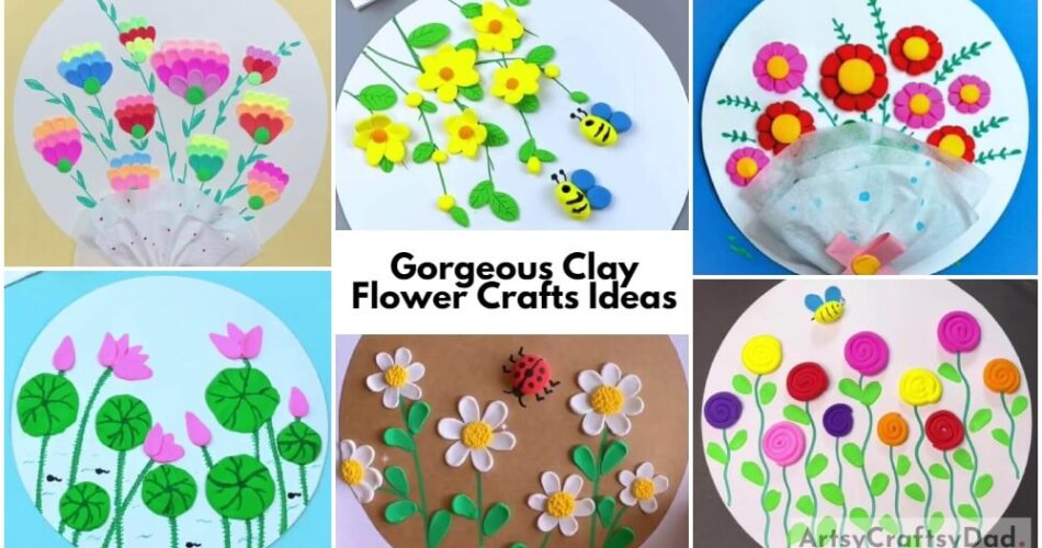Gorgeous Clay Flower Crafts Ideas