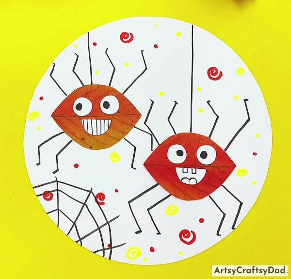 Homemade Leaf Spider Craft Ideas for Kindergarten 
