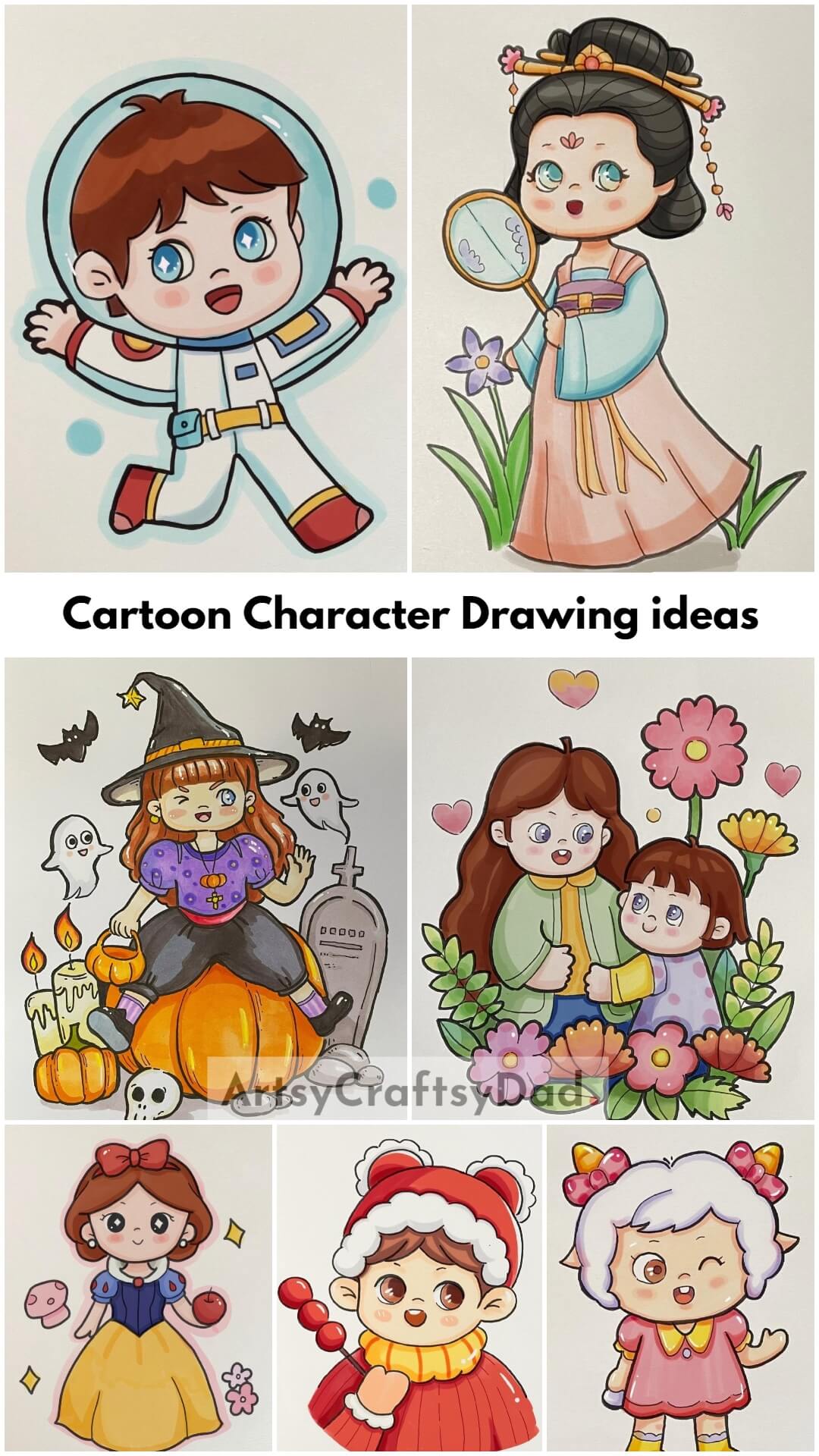 Incredible Cartoon Character Drawing ideas for Kids