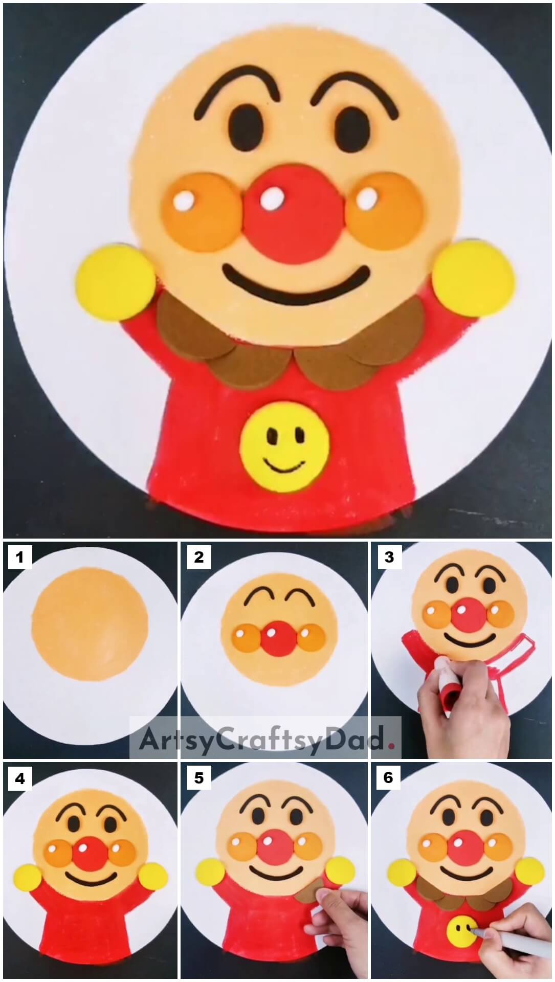 Incredible Clay & Paper Anpanman Craft Tutorial for kids