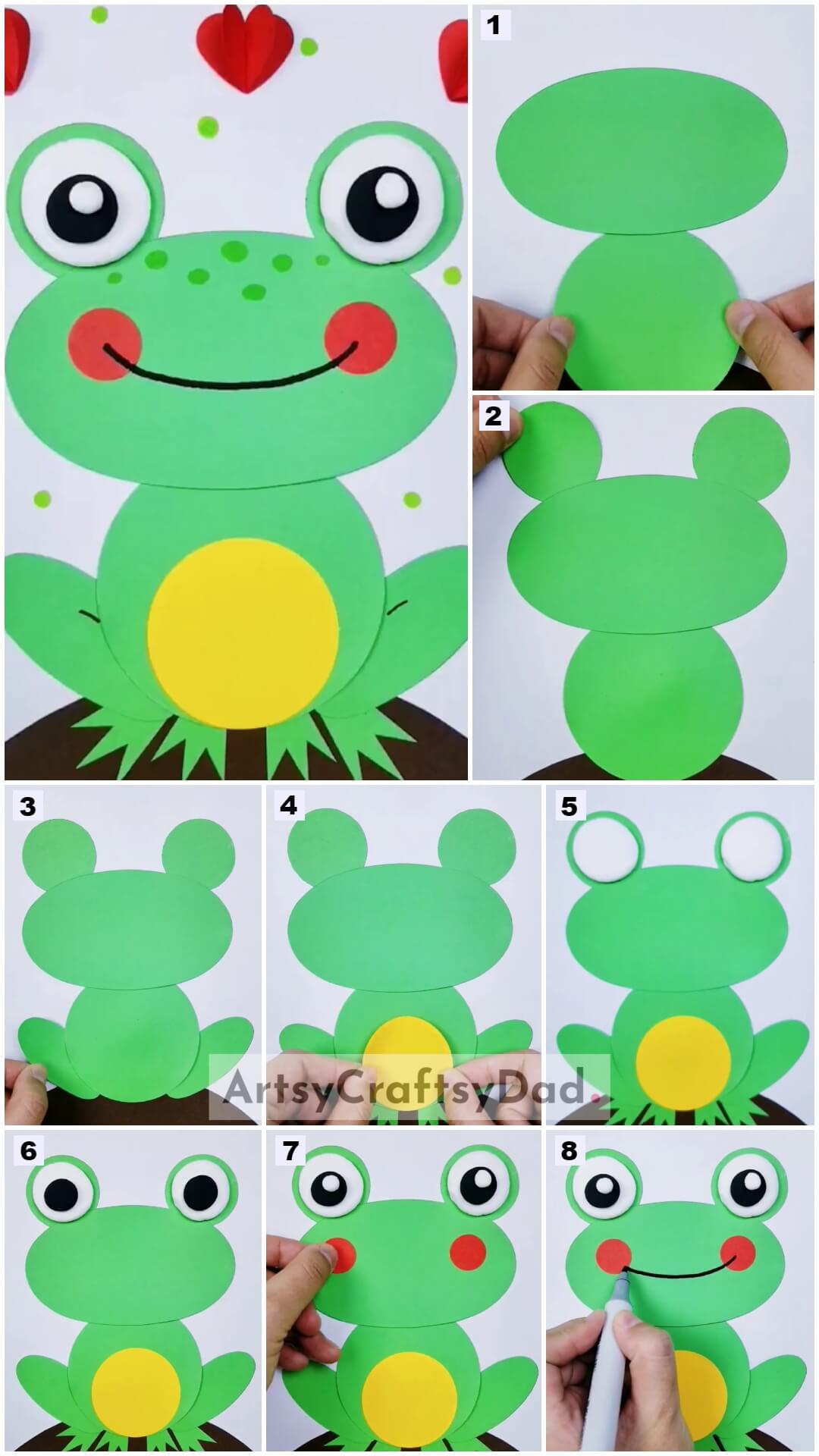 Incredible Paper Frog Step By Step Tutorial For Kids