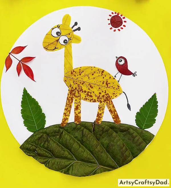 Making Leaf Giraffe Craft Ideas for Kids 