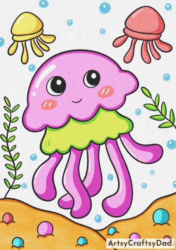 Making Octopus Drawing Art Ideas With Watercolor