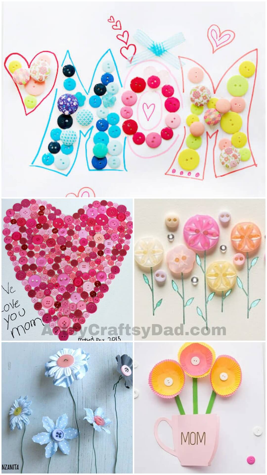 Mother’s Day Button Crafts