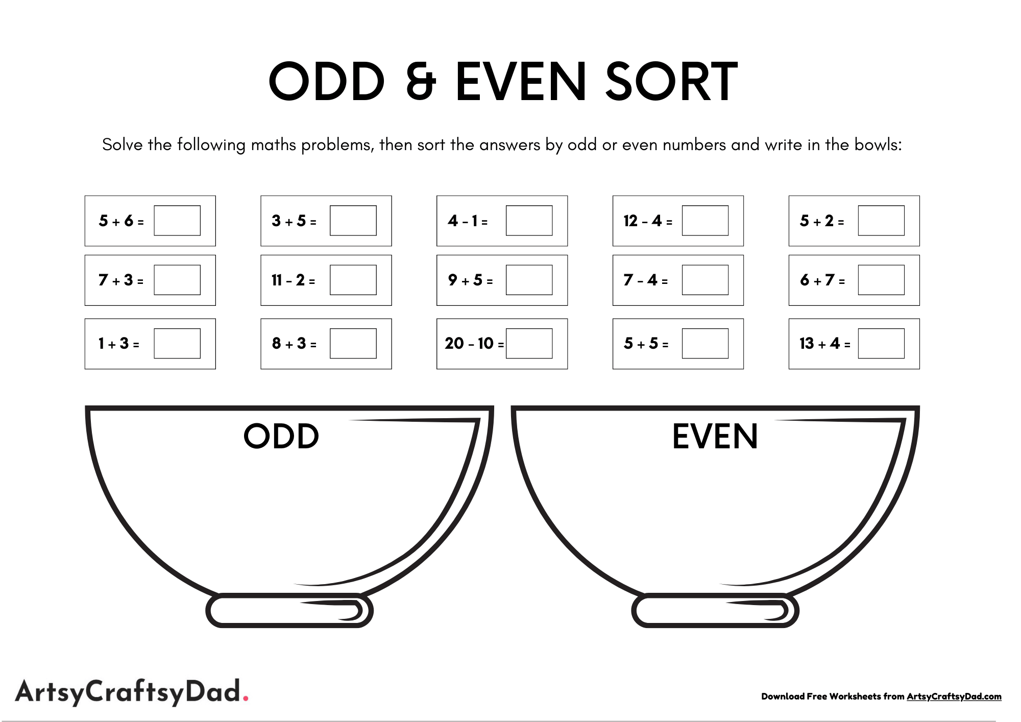 Odd- Even Flashcards For Kids