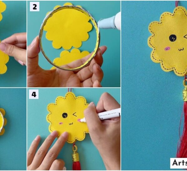 Old Bangle & Paper Wall Hanging Craft Step By Step Tutorial