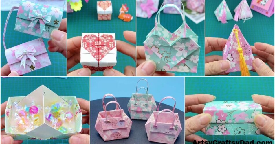 Origami Paper Container & Bag Craft Ideas