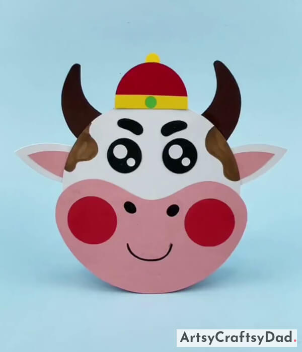 Congratulations! Your Paper Cow Face Craft Is Ready