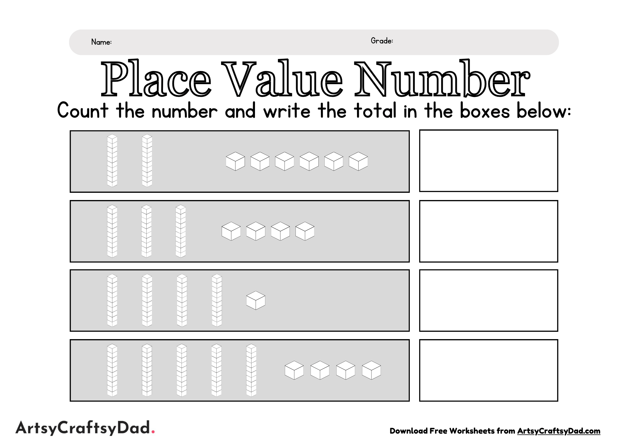 Place Value to 100 Worksheet for Kids