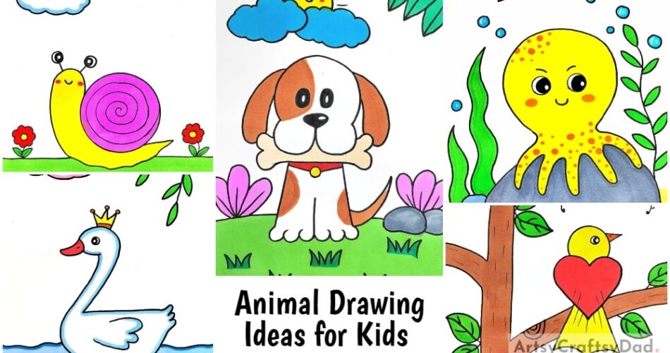 Quick & Easy Animal Drawing Ideas for Kids with Parents