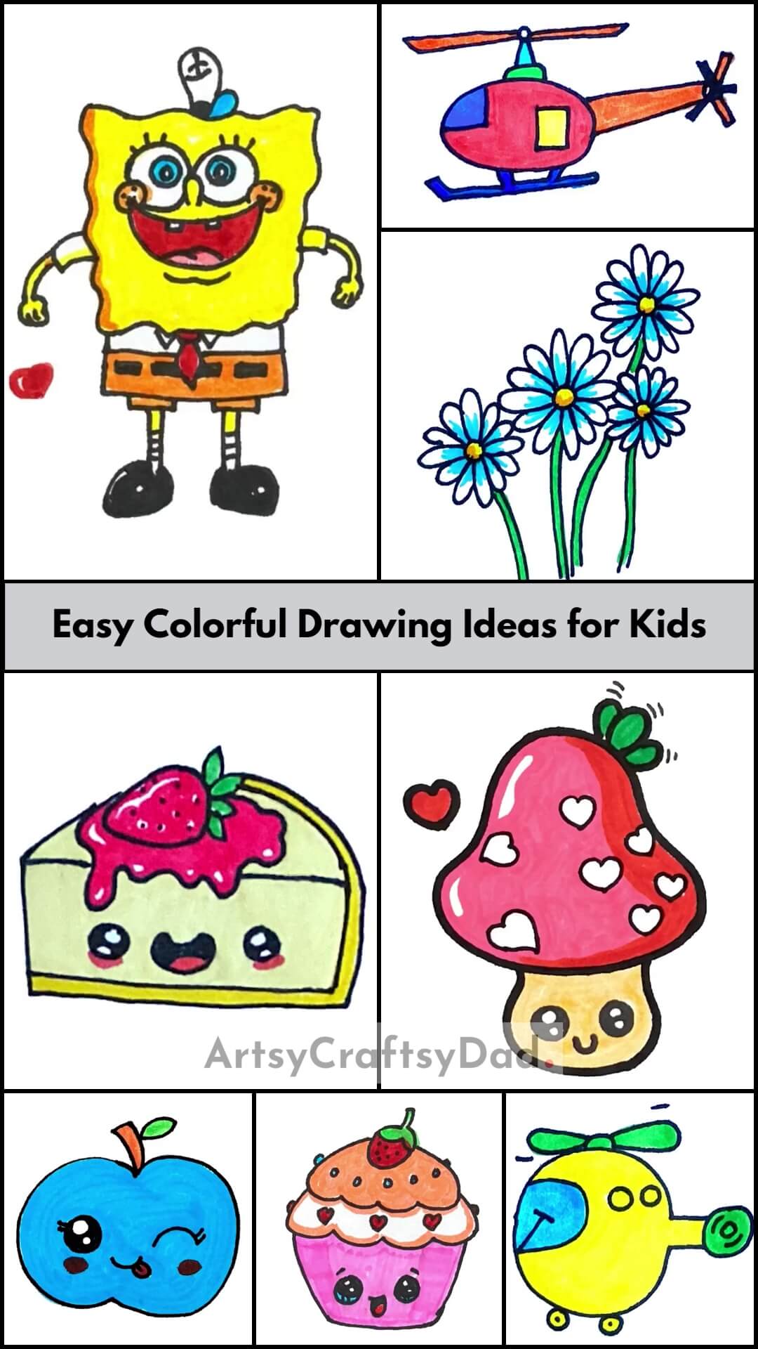 Quick & Easy Colorful Drawing Ideas for Kids