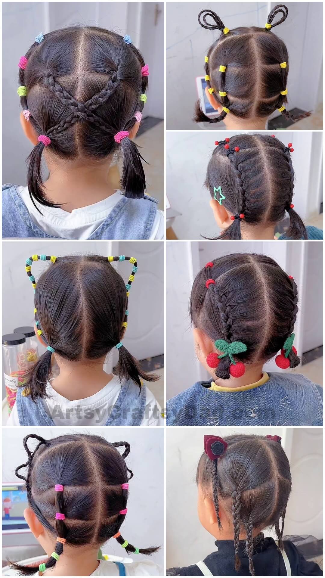 Simple Dual Braids Hairstyle for Kids