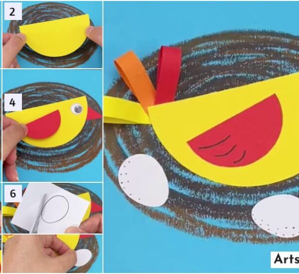 Beautiful Paper Bird Craft Tutorial for Kids