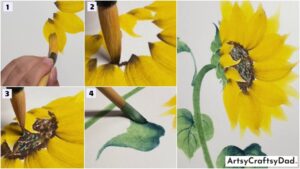 Colorful Paint Sunflower Art Step By Step Tutorial