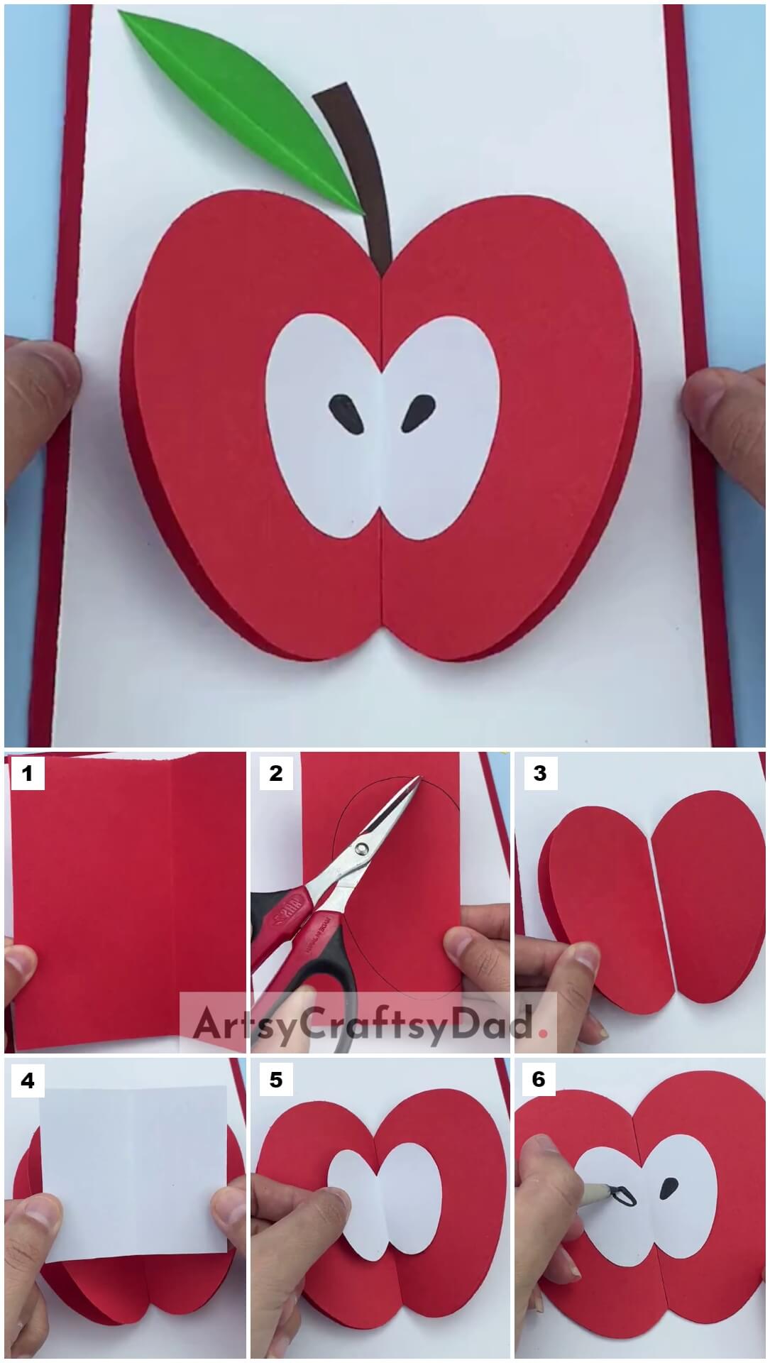  Creative Red Paper Apple Craft - Step by Step Tutorial