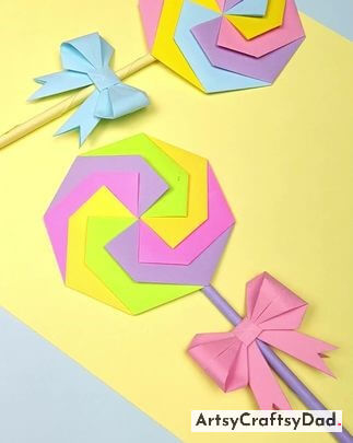 DIY Paper Lollipop Craft for Toddlers