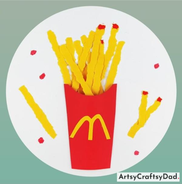 Fun To Make Paper French Fries Craft for Kids