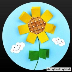 Homemade Paper Sunflower Craft for Kids